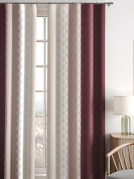 Комплект штор Бакстер (сливочно-малиновый) - фото 5