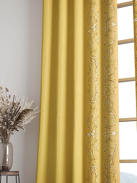 Комплект штор Ленрисит (горчичный) - фото 6