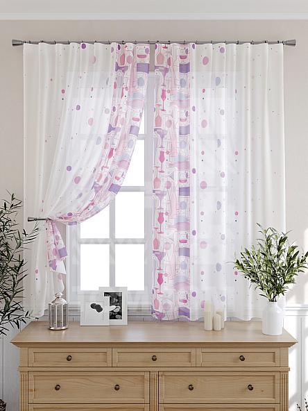 Тюль для кухни Кринс (фиолет)