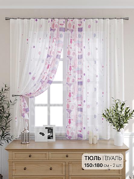Тюль для кухни Кринс (фиолет) - фото 2