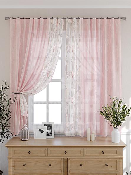 Тюль для кухни Колхер (розов.)