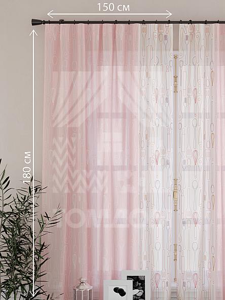 Тюль для кухни Колхер (розов.) - фото 4