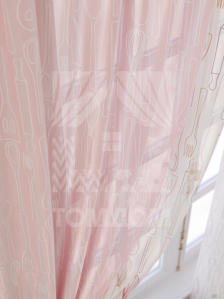 Тюль для кухни Колхер (розов.) - фото 6