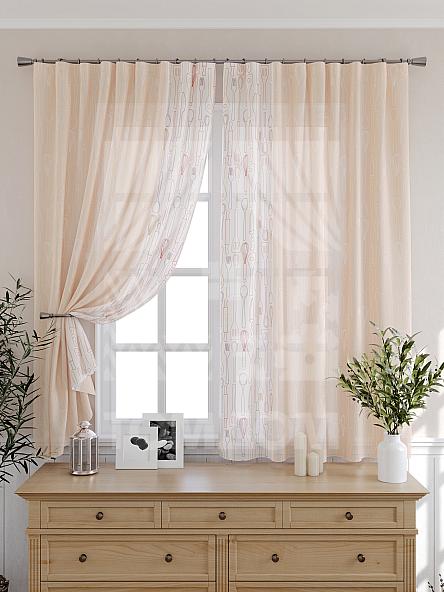 Тюль для кухни Колхер (бежев.)