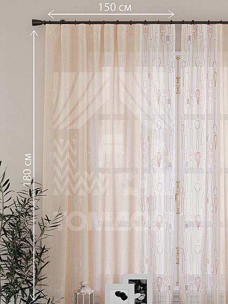 Тюль для кухни Колхер (бежев.) - фото 4