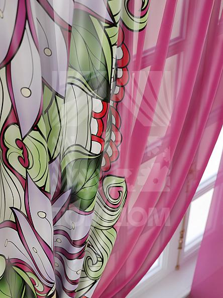 Тюль для кухни Балес (фиолет) - фото 6