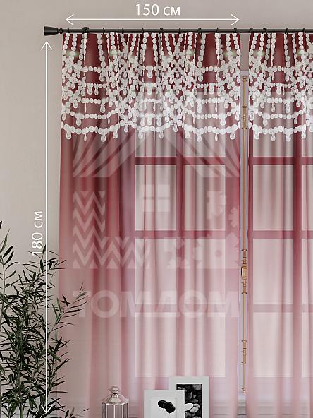 Тюль для кухни Такюль (винный) - фото 2