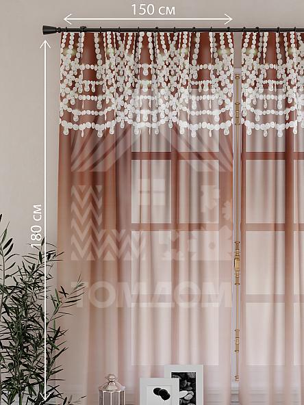 Тюль для кухни Такюль (корич.) - фото 2