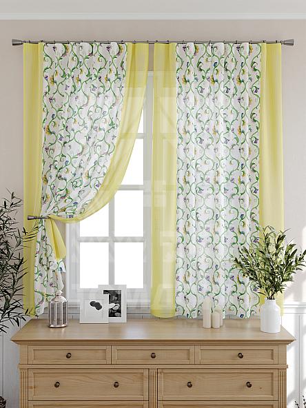 Тюль для кухни Кулидж (жёлтый)