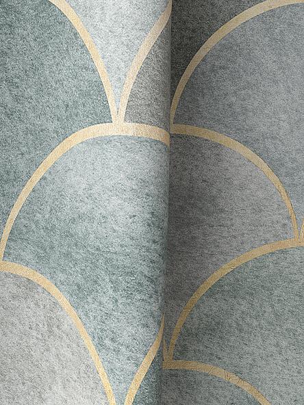 Комплект штор Лирфионс (серо-зеленый) - фото 2