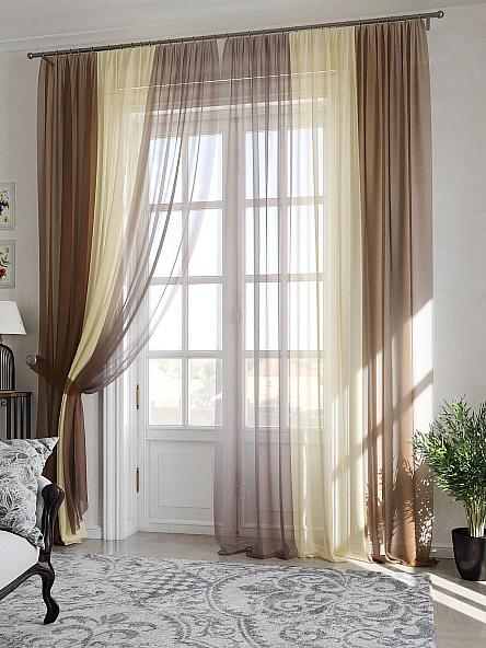 Тюль Лаури (бежево-коричневый) - 250 см - фото 10