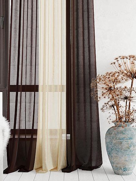 Тюль Лаури (бежево-коричневый) - 250 см - фото 6