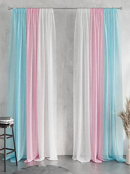 Тюль Милури (розово-голубой) - 250 см - фото 9