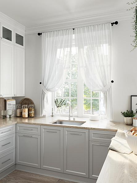 Комплект штор для кухни Фернар (белый) - фото 5