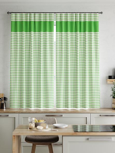 Комплект штор для кухни Стазия (зелен.) - фото 2
