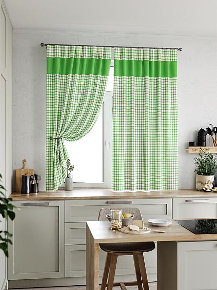 Комплект штор для кухни Стазия (зелен.) - фото 5