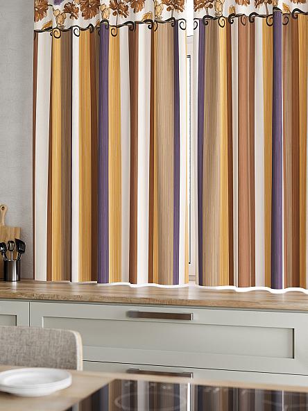 Комплект штор для кухни Абель (корич.) - фото 4