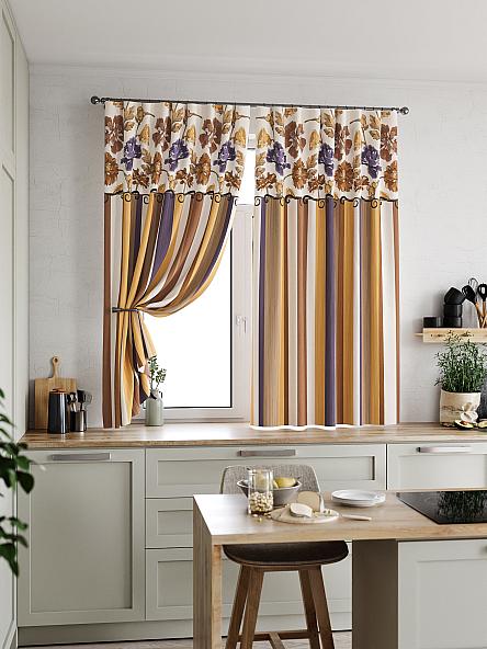 Комплект штор для кухни Абель (корич.) - фото 5