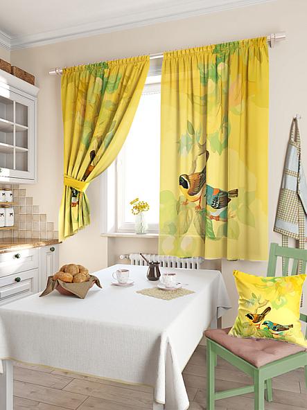 Комплект штор для кухни Допсис (желтый) - фото 2