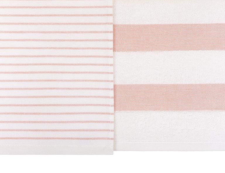 Комплект полотенец Колби (бело-розовый) - фото 2