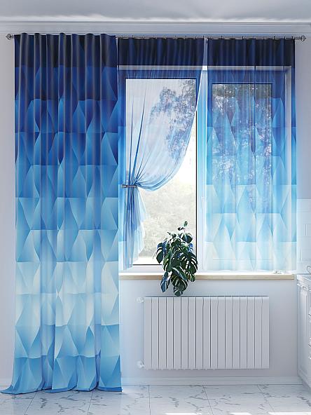 Комплект штор Гронмер (синий) - фото 2