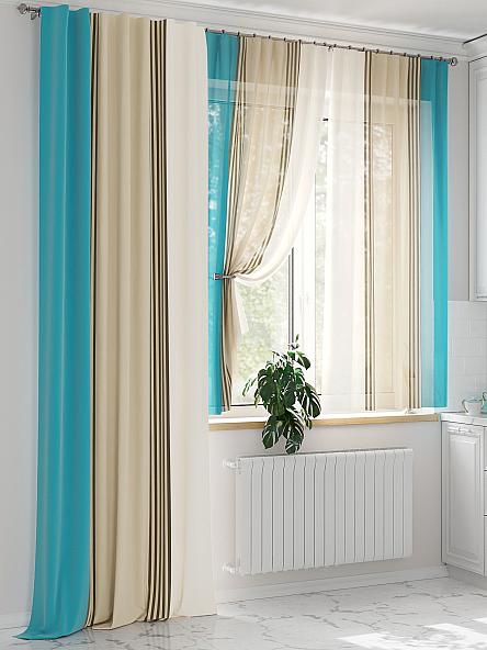 Комплект штор Монглис (бирюзовый) - фото 4