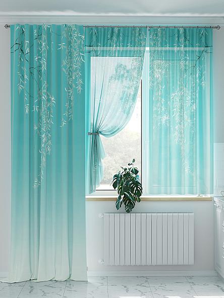 Комплект штор Верлиорс (бирюза) - фото 2