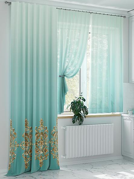 Комплект штор Миреленс (бирюза) - фото 4