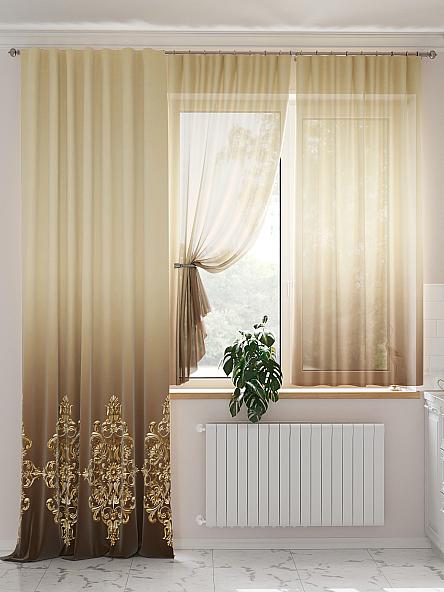 Комплект штор Миреленс (бежево-коричневый) - фото 2