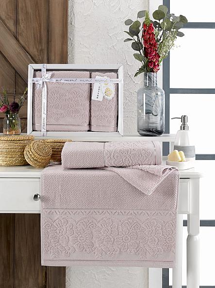 Комплект полотенец Клара (светло-розовый)
