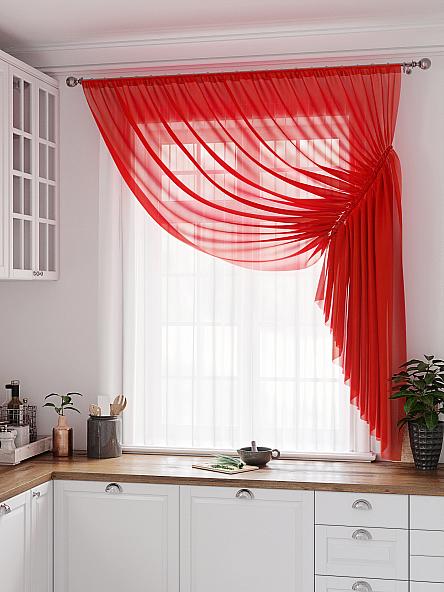 Комплект штор для кухни Фуртадо (красный) - фото 2