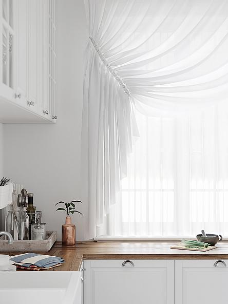 Комплект штор для кухни Лолиф (белый) 180 см - фото 3