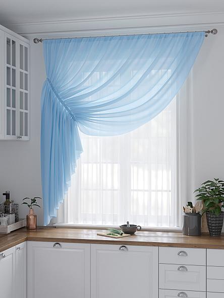 Комплект штор для кухни Лолиф (голубой) 180 см - фото 2