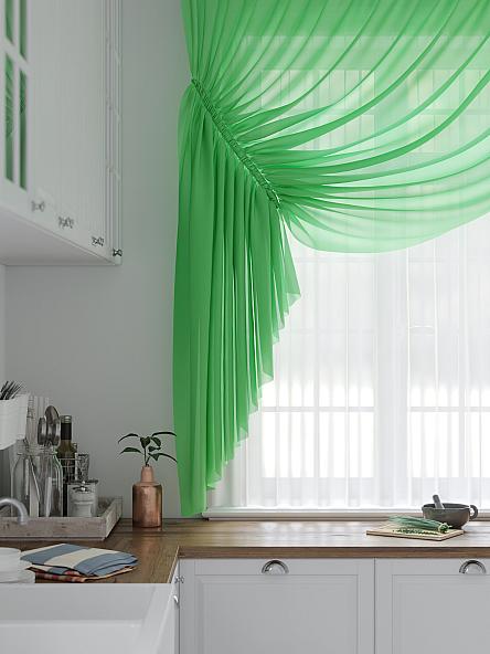Комплект штор для кухни Лолиф (зеленый) - фото 3
