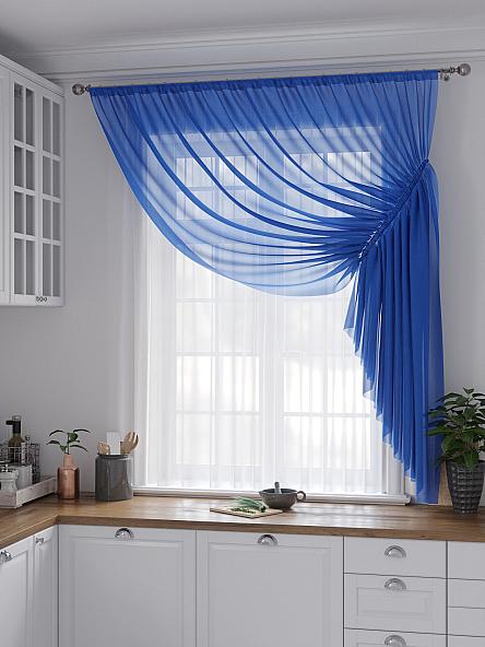 Комплект штор для кухни Фуртадо (синий) - фото 2