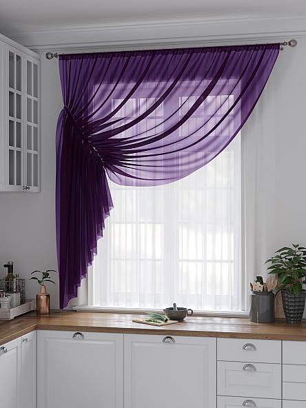 Комплект штор для кухни Лолиф (фиолетовый) - фото 2