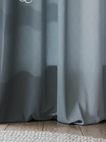 Комплект штор Монглес (серо-бирюзовый) - фото 4