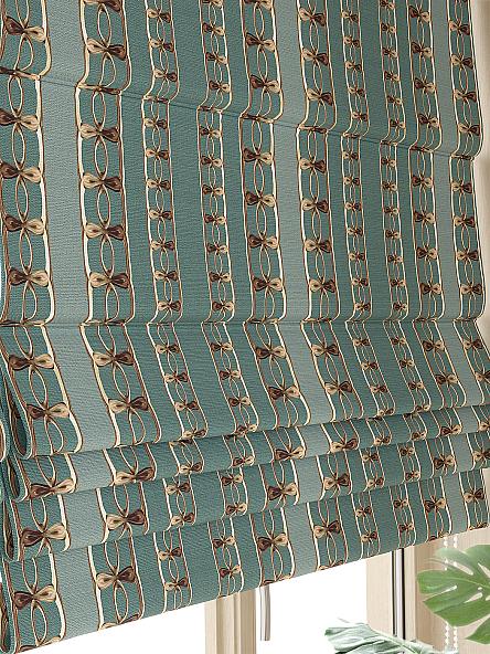 Римская штора Кронвилс (бирюза) - ширина 120 см - фото 3