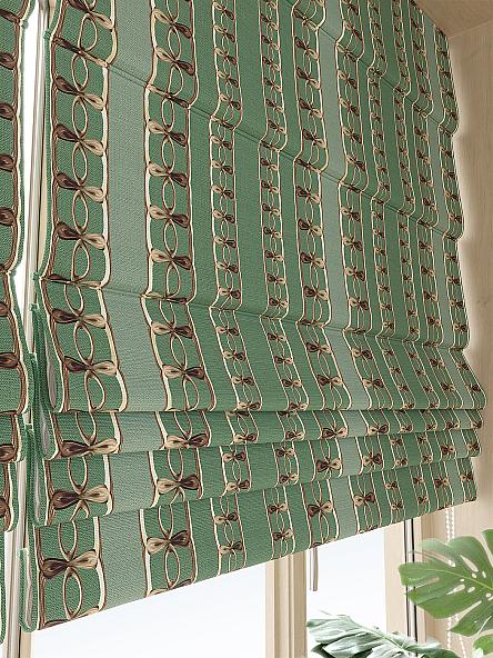 Римская штора Кронвилс (зеленый) - ширина 120 см