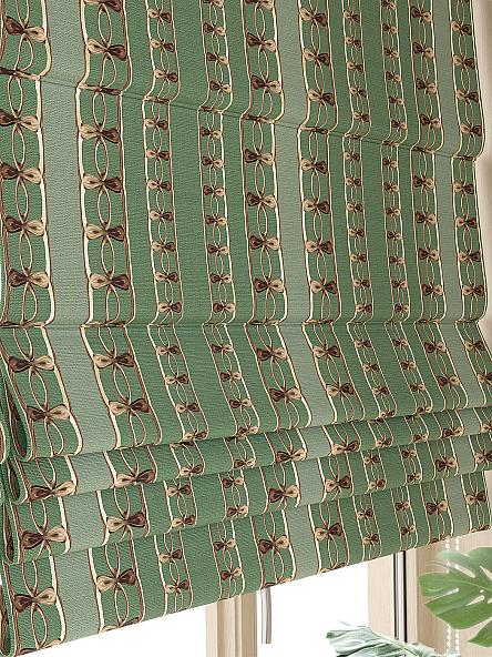 Римская штора Кронвилс (зеленый) - ширина 120 см - фото 3