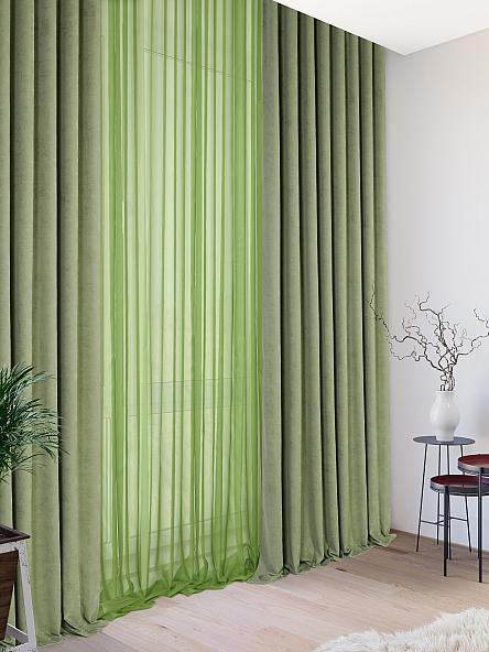 Комплект штор Ларун (зеленый) - фото 2