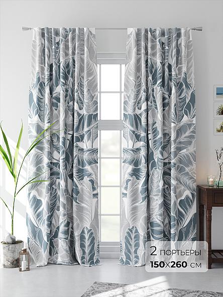 Комплект штор Мелендри (серо-бирюзовый)