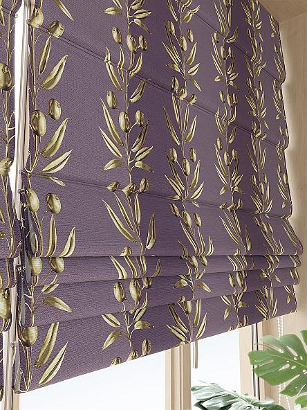 Римская штора Роливер (фиолетовый) - ширина 120 см