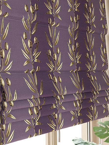Римская штора Роливер (фиолетовый) - ширина 120 см - фото 3