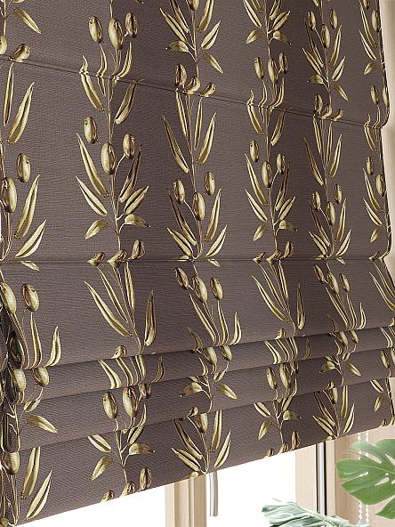 Римская штора Роливер (коричневый) - ширина 120 см - фото 3