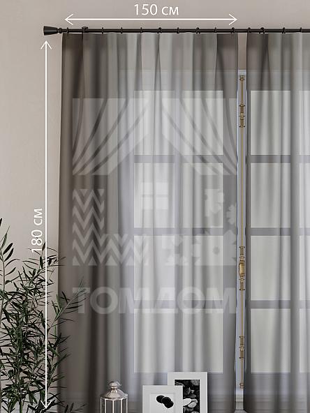 Тюль для кухни Хроа (графит) - фото 2