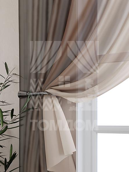 Тюль для кухни Хроа (шоколад) - фото 3