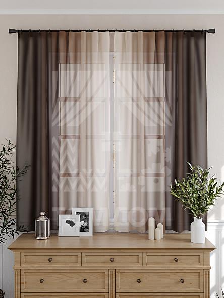 Тюль для кухни Хроа (шоколад) - фото 4