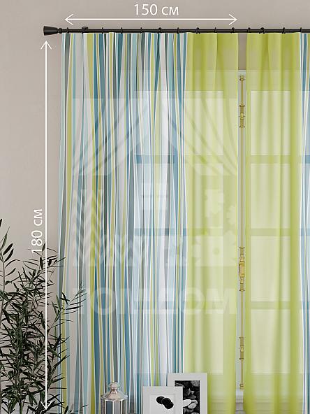 Тюль для кухни Лекин (лимонно-салатовый) - фото 4