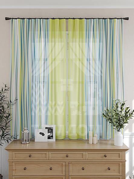 Тюль для кухни Лекин (лимонно-салатовый) - фото 5